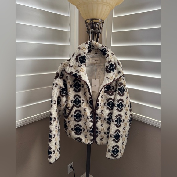 Sherpa Fleece Zip-up Pocket Jacket Size S - Picture 3 of 5